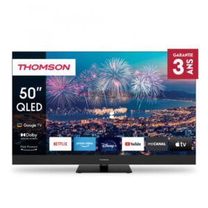 TV 50 THOMSON UHD  SMART 4K QLED T2/C2S2 GOOGLE TV FRONT SP PIEDE