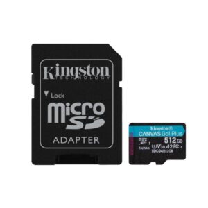SD MICRO 512GB CL10 UHS-I CON ADATT 200MB/S LET.160MB/S SCRIT.KINGSTON