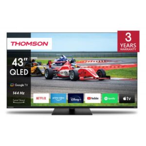 TV 43 THOMSON UHD SMART 4K QLED GOOGLE FRONT SPK 144HZ PIEDE