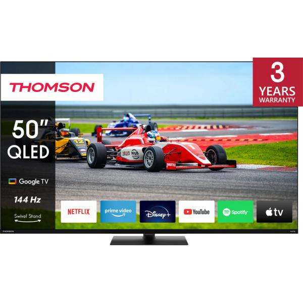 16_50QG7C14_1 TV 50 THOMSON UHD SMART 4K QLED GOOGLE FRONT SPK 144HZ PIEDE