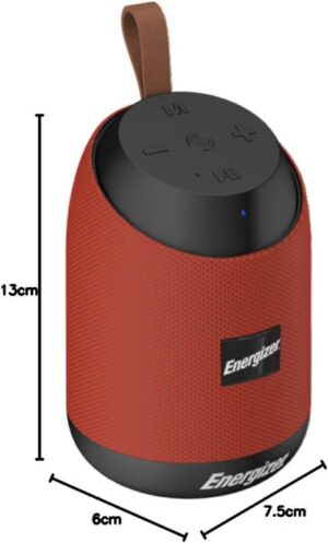 SPEAKER BT + BLUETOOTH PORTABLE ENERGIZER 6W + RADIO BTS 061 RED