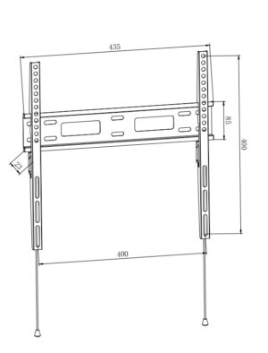 STAFFA TV/MONITOR 32/55 VESA 50KG MAX50KG/400*400 27MM DISTANZA MURO