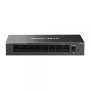 SWITCH DESKTOP 8P 10/100/1000 RJ45P WALL MOUNTING METAL CASE