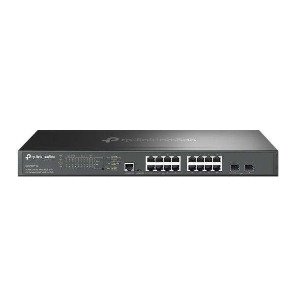 16_SG3218XP-M2_1 SWITCH 16P 2.5GBASE-T POE+ 2SLOT 10GE SFP+ MANAGED L2+ OMADA