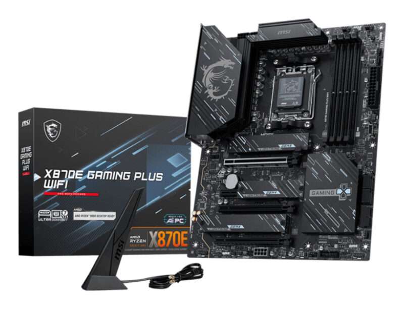 Scheda Madre MSI X870E GAMING PLUS WIFI AM5 4DDR5 4PCIE 4M2 4SATA HD/TYPE-C ATX