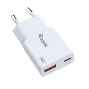 ALIMENTATORE 30W GAN 2 PORTE SLIM W 1*USB C+1*USB A QC+PD3.0