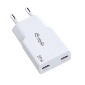 ALIMENTATORE 30W GAN 2 PORTE SLIM W 2*USB C QC+PD3.0