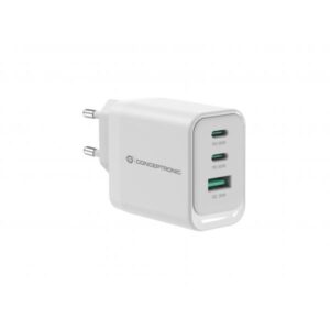 ALIMENTATORE 65W GAN 3 PORTE W 2*USB C+1*USB A QC+PD3.0+PPS