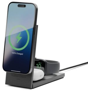 BASE WIRELESS 15W IPHONE/AIRPO INT. APPLE WATCH RISE 3-IN 1 QI2  NERO