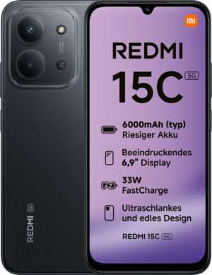 SM XIAOMI REDMI 15C BLACK ITA 5G 6,9 4+128GB DS MIDNIGHTBLACK
