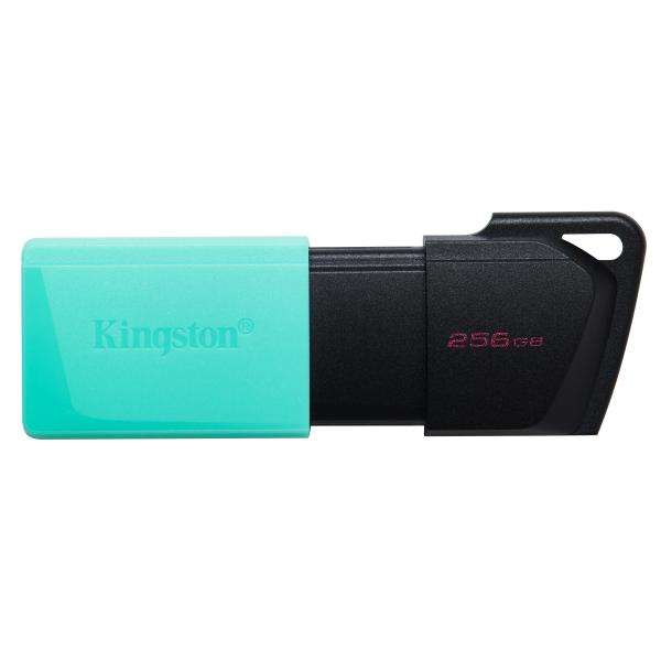256GB_1 PEN DRIVE 3.2 256GB TYPE-A EXODIA M BLACK/TEAL KINGSTON CAPPUCCIO REMOV